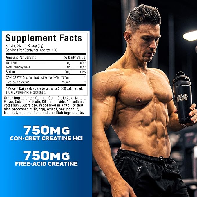 MuscleTech Cell-Tech Creactor Creatine HCl Powder,Post Workout Muscle Builder for Men & Women ,Creatine Hydrochloride + Free-Acid,Unflavored (120 Servings),8.47 oz