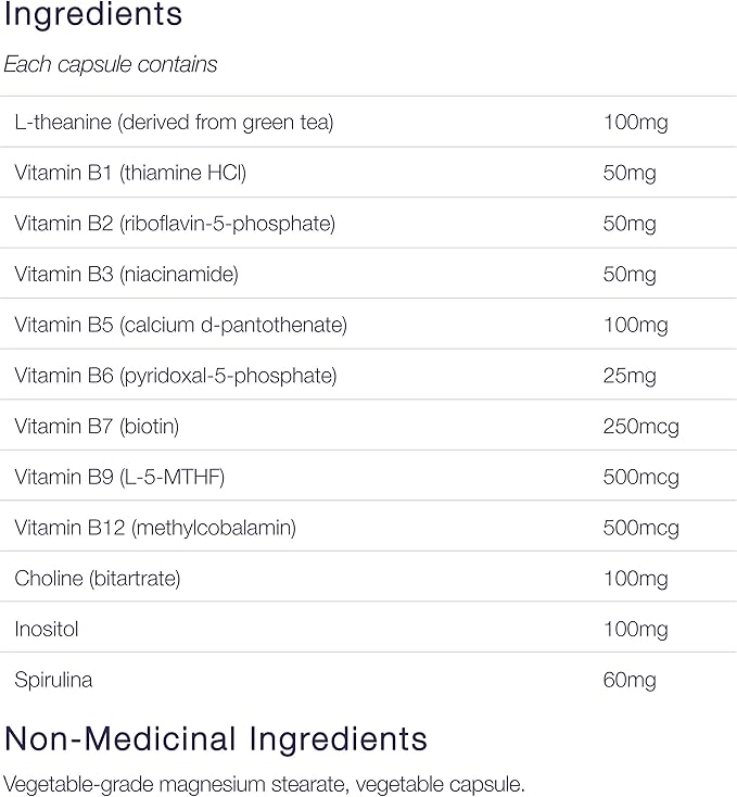 CanPrev Synergy B-Complex with L-Theanine Vegi Capsules, 60 Count