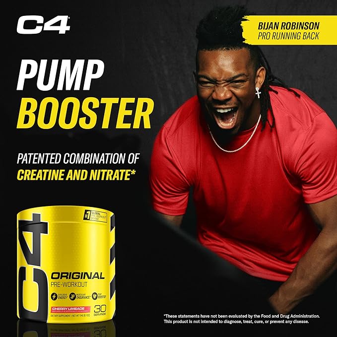 Cellucor C4 Original Pre Workout Powder Cherry Limeade | Vitamin C for Immune Support | Sugar Free Preworkout Energy for Men & Women | 150mg Caffeine + Beta Alanine + Creatine | 30 Servings