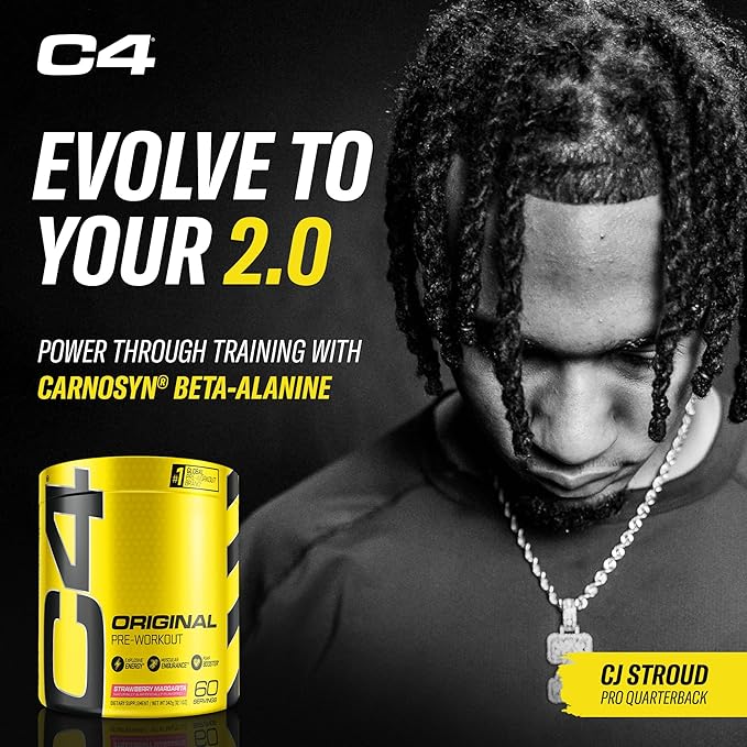 Cellucor C4 Original Pre Workout Powder Strawberry Margarita | Vitamin C for Immune Support | Sugar Free Preworkout Energy for Men & Women | 150mg Caffeine + Beta Alanine + Creatine | 60 Servings