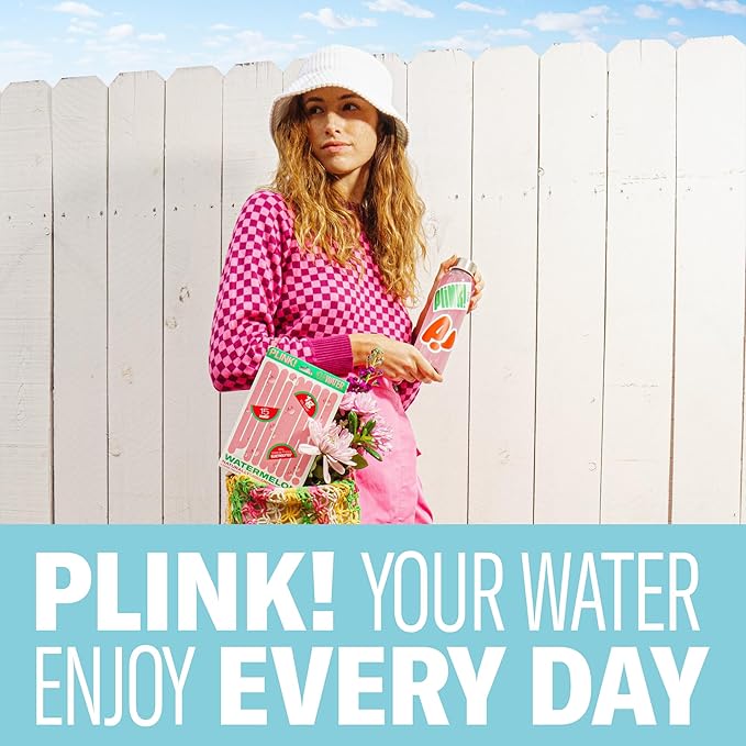 Plink! Fizzy Electrolyte Drink Tablets for Daily Hydration - 12ct Electrolyte Tablets + Sodium, Potassium, Magnesium, Low-Calorie, Low-Sugar Keto Electrolytes Powder Hydration Packets Water Flavoring