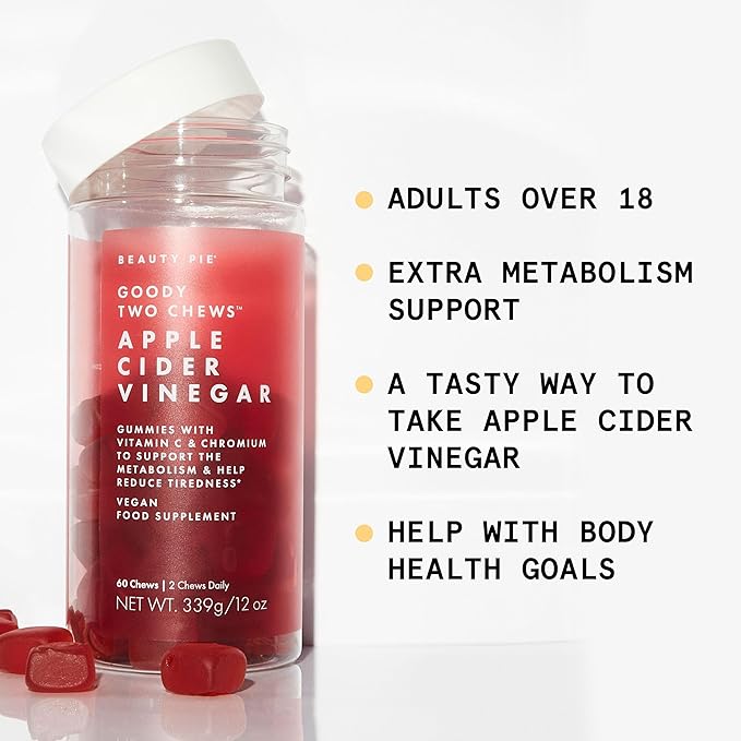 Beauty Pie Goody Two Chews Apple Cider Vinegar Gummies with Vitamin C & Chromium