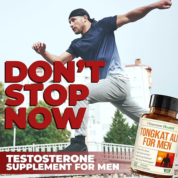 Tongkat Ali for Men - Premium & Potent Testosterone Supplement for Men with Longjack Tongkat Ali Powder - Male Enhancing Supplement for Workout - Testosterone Support & Muscle Builder - 2 Month Supply