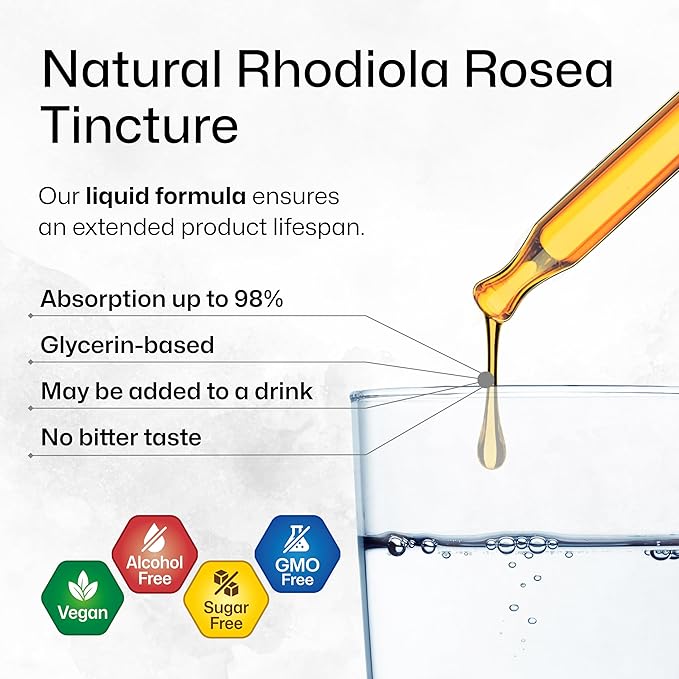 BIO KRAUTER Ashwagandha Tincture 2 Fl. Oz. & Rhodiola Rosea Tincture 2 Fl. Oz.