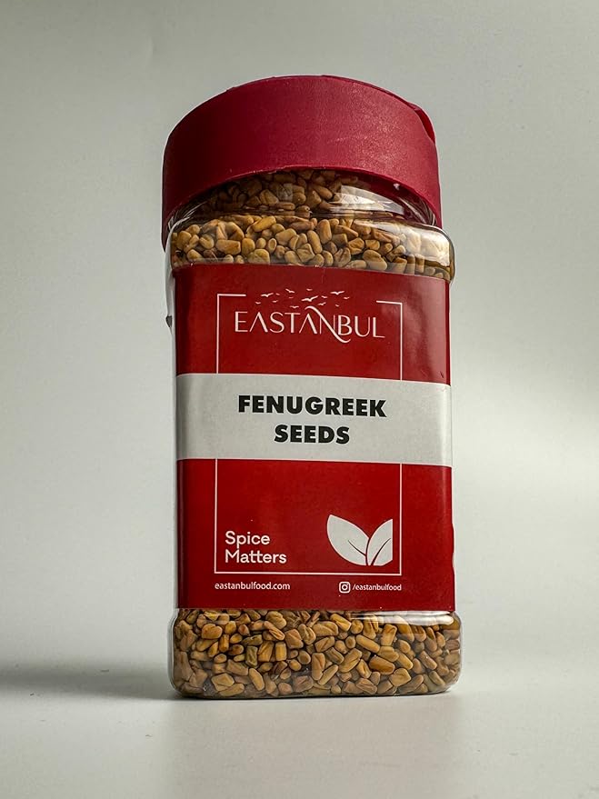 Eastanbul Fenugreek Seeds, 8.8oz, Methi Seeds AKA Fenogreco en Semillas,%100 Natural Fenugreek Seed for Hair Growth, Fungeek Spice For Tea, Seasoning & Sprouting, Vegan, Non GMO