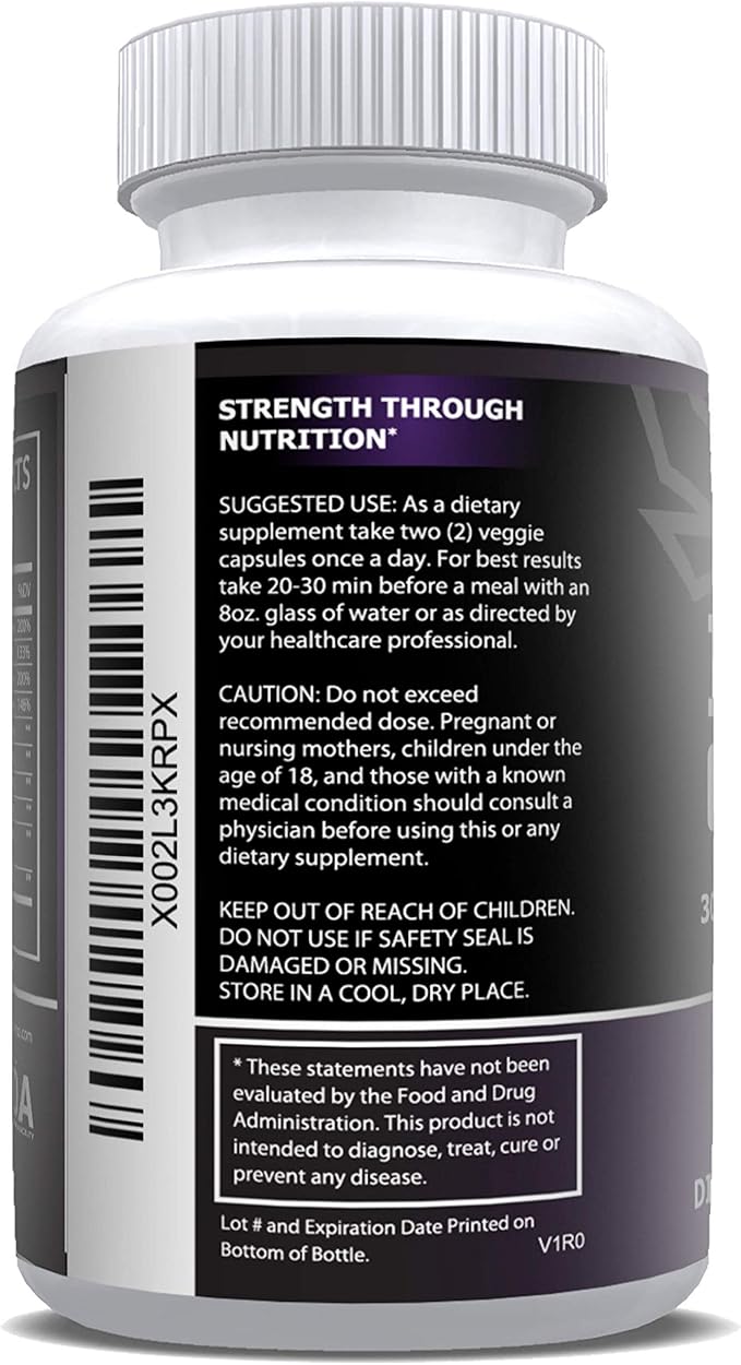 Nutrition 10 in 1 Elderberry, Vitamin C, Zinc, Vitamin E, Vitamin B6, Echinacea, Garlic, Turmeric, L-Glutamine HCL & Lactobacillus Probiotics & Antioxidants for Immune Defense 1 Month Supply
