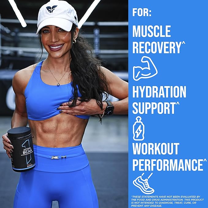 Rule 1 Active BCAA - Performance, Hydration, and Recovery Support with 5g BCAAs + Electrolytes, L-Glutamine, and Citrulline (30 Servings, Fruit Punch)