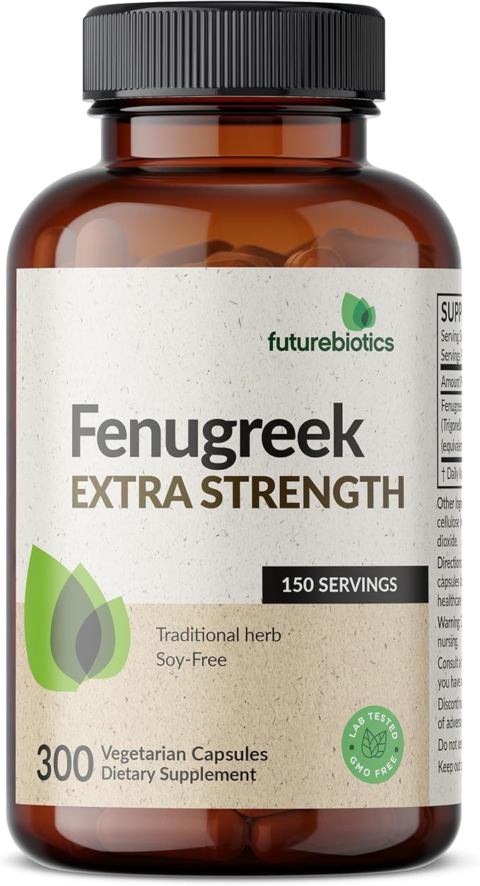 Futurebiotics Fenugreek Extra Strength Supports Overall Good Health & Well-Being, Non-GMO, 300 Vegetarian Capsules