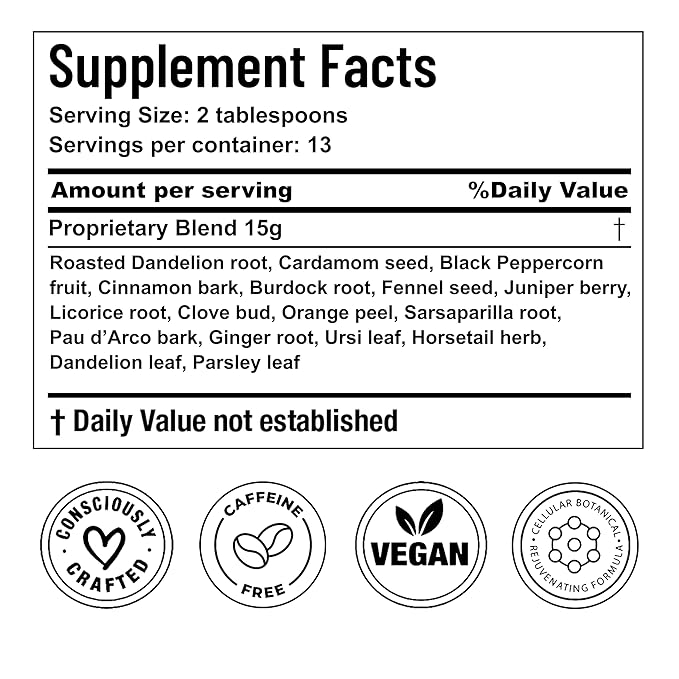 Doctor Morse's Liver Detox Tea - Loose Blend Herbal Chai Spice - Naturopath Formulated Caffeine Free & Vegan - Roasted Dandelion Root, Burdock, Cardamom, Pepper, Ginger - 7oz, 86 Servings