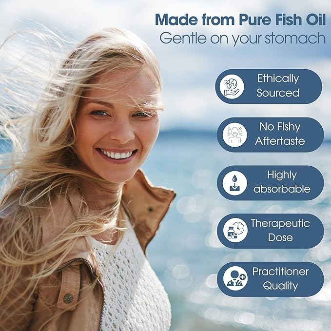 Pure Micronutrients - Omega 3 Fish Oil Supplement, EPA/DHA Fatty Acids, Burpless Fish Oil Supplements with Lemon - Heart, Eye, Brain & Immune Support - 120 Softgels