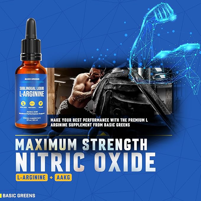 L Arginine Liquid - L-Arginine Supplement for Men and Women with Nitric Oxide Precursor, L Arginine Supplement
