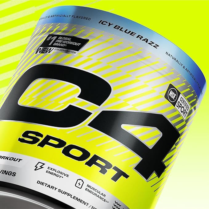 Cellucor C4 Sport Pre Workout Powder - NSF Certified for Sport - Elite Hydration - 200mg Caffeine + Creatine + Beta-Alanine - Electrolytes and Energy Supplement - Hawaiian Punch, 20 Servings