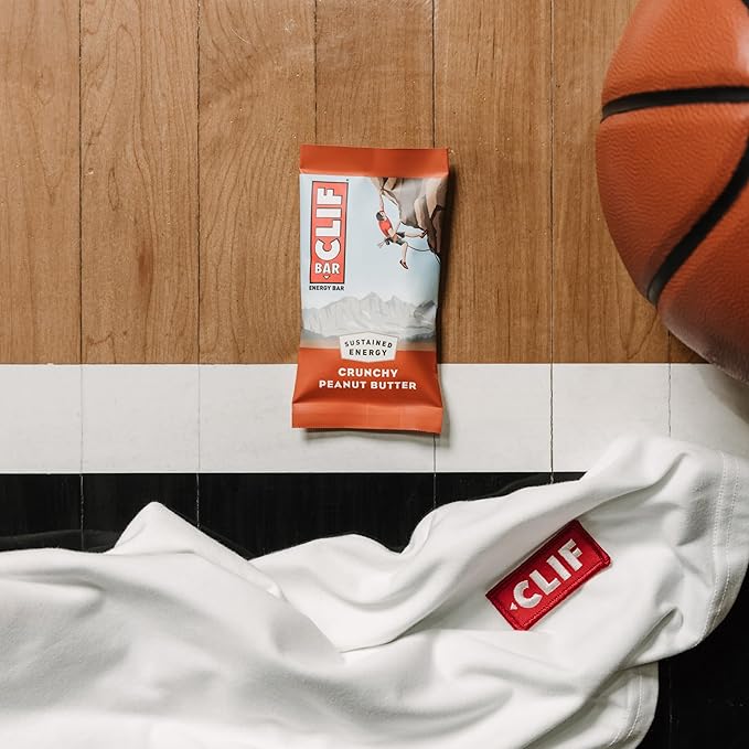 CLIF BAR - Crunchy Peanut Butter - Made with Organic Oats - Energy Bars - Non-GMO - Plant Based Protein Bars (15 Pack)