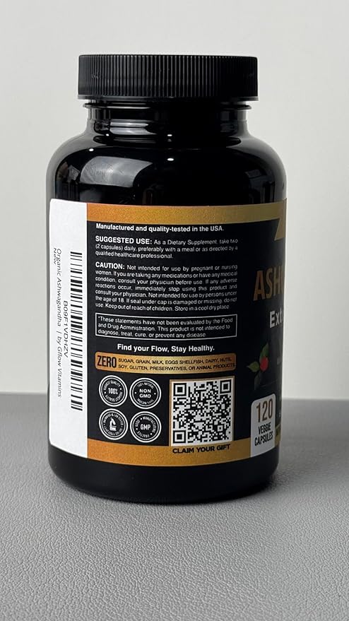 Ashwagandha Supplements - ashwagandha Powder Capsules Extra Strength with Black Pepper | Mood Support, Focus, Energy Support | Vegan Friendly, Non-GMO, Made in USA