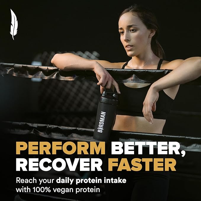 Falcon Performance Vegan Protein Powder, 31g Protein, 5g Creatine, 5g BCAA, Probiotics, Electrolytes, Pre Workout, Low Carb, Sugar Free & Dairy Free, Plant Based Vanilla Protein, 30 Servings
