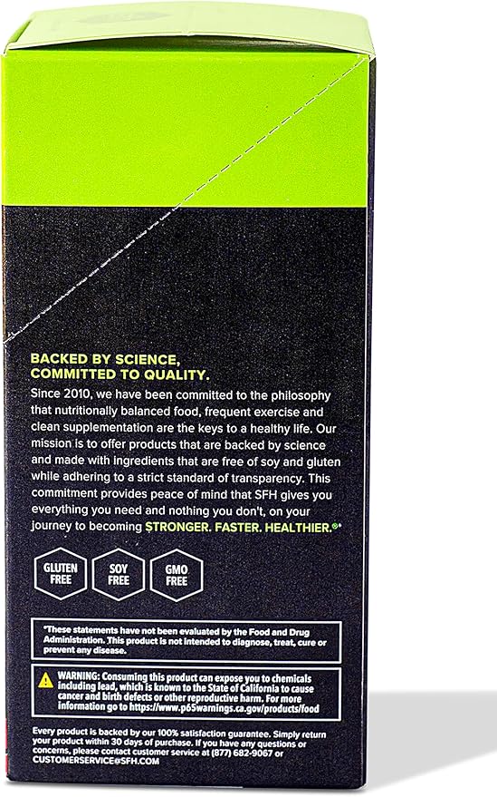 SFH Push Pre-Workout Powder (Fruit Punch) Best Tasting 5g BCAA's for Muscle Repair | Non-Dairy, No Artificial Flavors, Colors, or Sweeteners (Pack of 10 Single Serves)