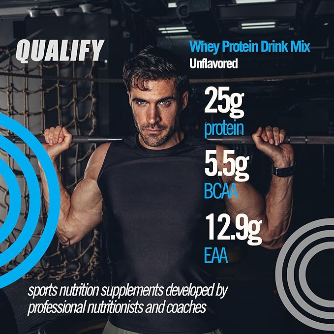 Unflavored Whey Protein Powder. Post Workout Recovery Drink, Gluten & Sugar Free, Highly Kosher, 25g Protein. Essential Amino Acids - 5.5g BCAA, 2.7g Leucine, 1.4g Isoleucine, 1.4g Valine 26.4 Ounce