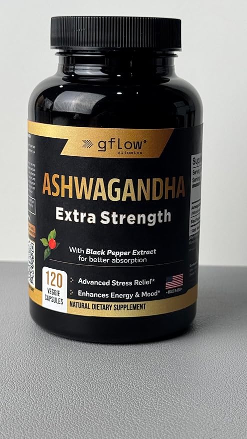Ashwagandha Supplements - ashwagandha Powder Capsules Extra Strength with Black Pepper | Mood Support, Focus, Energy Support | Vegan Friendly, Non-GMO, Made in USA