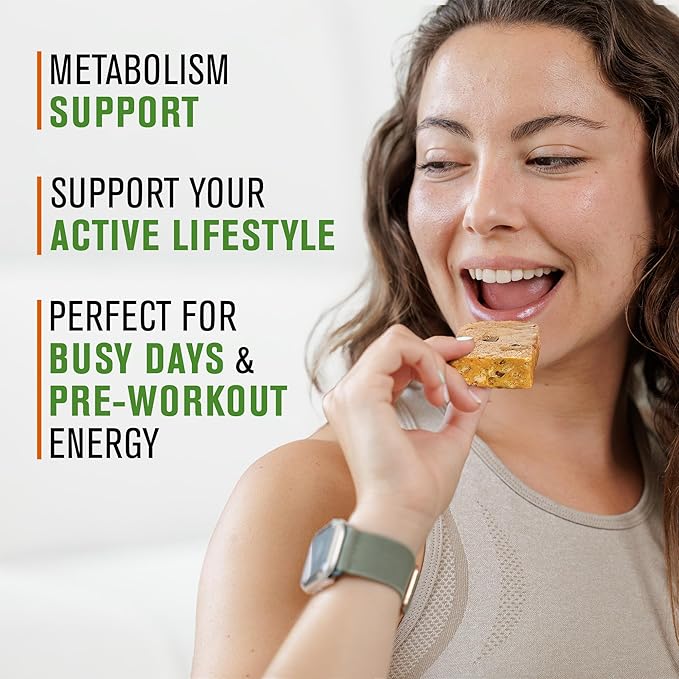 NaturalSlim Protein bars with Ashwagandha & Turmeric - High Protein Snacks Sweetened with Monkfruit & Stevia - Low in Carbohydrates & Low Calorie Snacks - Peanut Butter Chocolate Chip 8 bars/Box