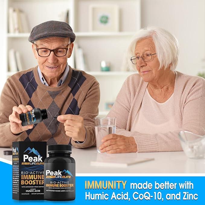 Immune Defense 3-in-1 Supplement with Humic Acid, Zinc, CoQ10, and Ionic Trace Minerals for Daily Energy, Health, and Vitality - Multimineral Vitamins for Men & Women - 30 Capsules