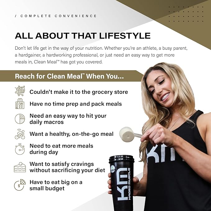 Kaged Clean Meal Replacement Shake with Whey Protein Isolate, Chocolate Peanut Butter, Clean Carbs, MCT Oil Fats, Organic Vitamins and Minerals, 20 Servings