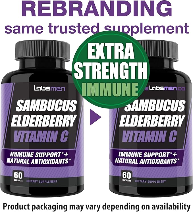 Sambucus Elderberry Immune Support Supplement/Daily Immune Boosters for Adults, Season Change w/Elderberry Vitamin C & Zinc Support Respiratory Health & Increase Antioxidant, 2-Mons