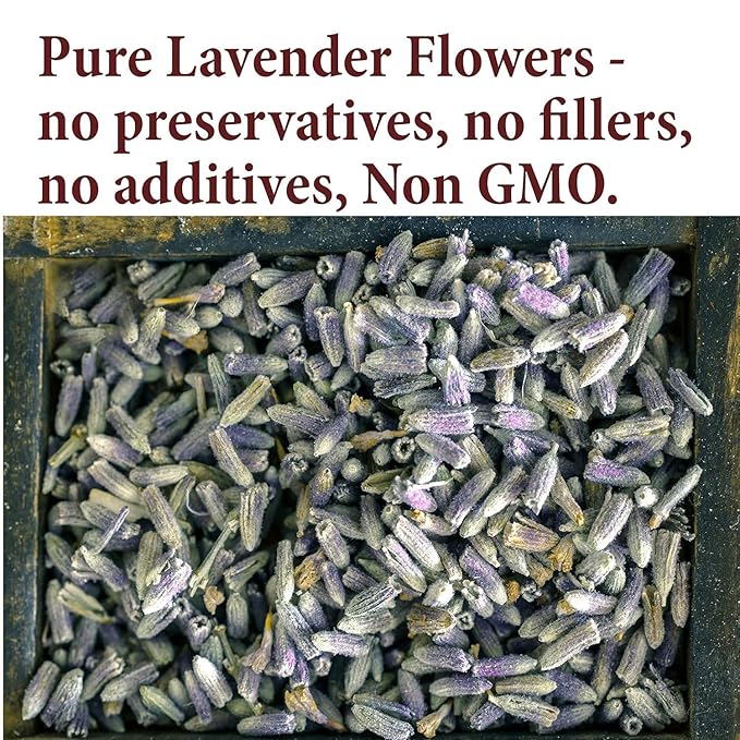 The Spice Way Lavender Flowers - (2 oz) dried flower buds for tea and culinary use - Culinary Lavender Buds - Dried Edible Lavender for Drinks, Chicken, Lavender Tea and More Dried Lavendar Recipes