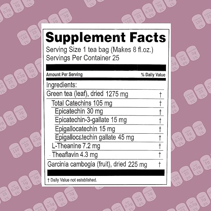 HYLEYS Tea Garcinia Cambogia Green Tea Original Flavor - 25 Tea Bags (12 Pack - 300 Tea Bags Total)