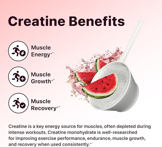 Flat Tummy Pre Workout Powder for Women – Energy, Endurance, and Muscle Support with 3g Creatine, 1.6g Beta-Alanine, Electrolytes – Watermelon Flavor – 30 Servings