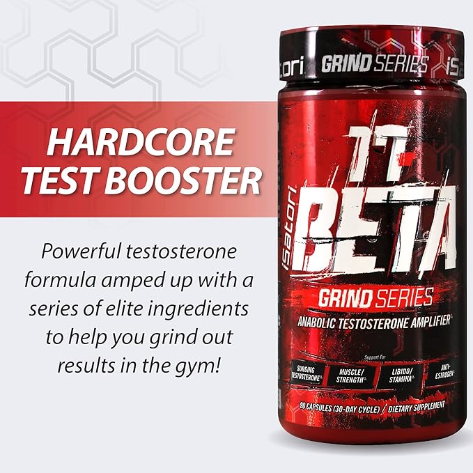 iSatori 17-Beta Anabolic Testosterone Booster, for Muscle Growth, Strength & Stamina, Test Boost Amplifier & Estrogen Blocker for Men with DHEA, Fenugreek Seed Extract, 90 Capsules