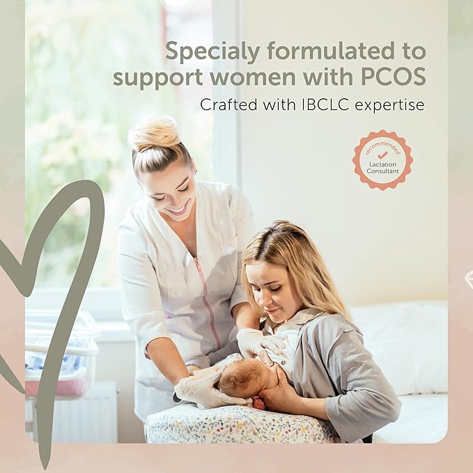 Elevate PCOS-Focused Lactation Support Supplement – Fenugreek-Free Breastfeeding Formula with Organic Goat’s Rue, Brewer’s Yeast, Lion’s Mane & Blessed Thistle – 60 Capsules