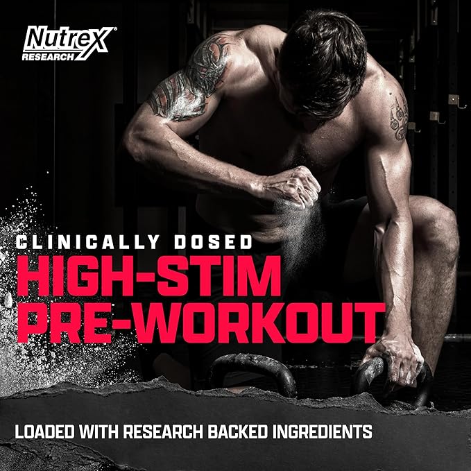 OUTLIFT Amped Max Dosed HIGH STIM Pre Workout Powder, 6G Citrulline, 3.2G Beta Alanine, Alpha GPC, CognatiQ, Extreme Energy, Massive Pumps, Strength, Electrolytes, Nootropics, Fruit Punch, 22 Servings