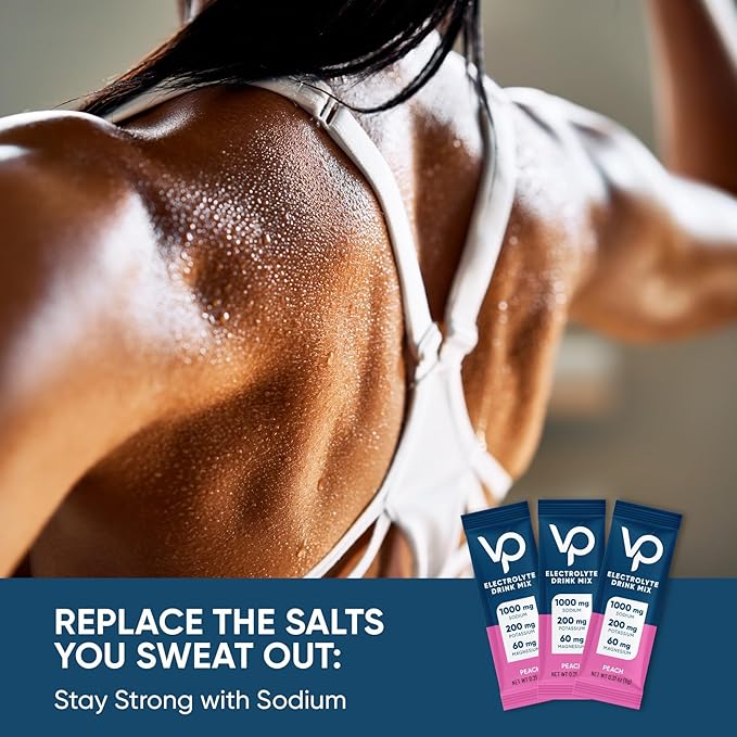 Venture Pal High Sodium Sugar-Free Electrolyte Powder Packets - Hydration Packets with Sodium, Potassium & Magnesium | Zero Calories | Vegan, Keto, and Paleo Friendly | 30 Sticks
