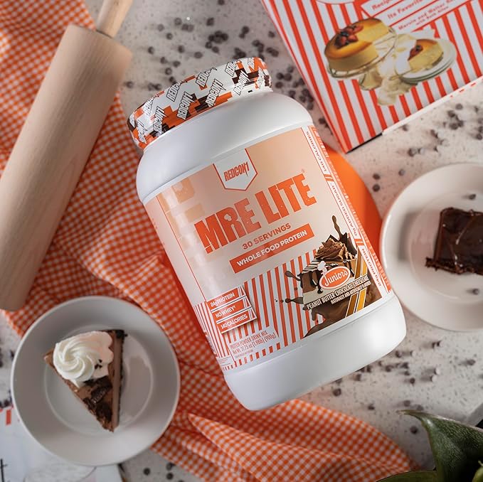 REDCON1 MRE Lite Whole Food Protein Powder, Juniors, Peanut Butter Chocolate Cheesecake - Low Carb, Whey Free Meal Replacement with Animal Protein Blends & MCT Oils - Easy to Digest (30 Servings)