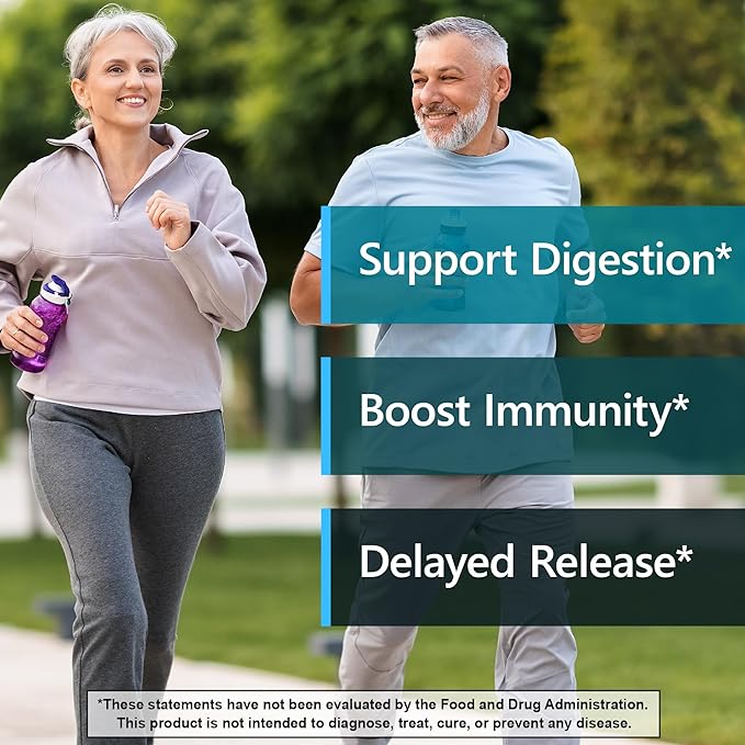 60 Billion CFU Probiotic - Unique Tri-Blend w/ 8 Probiotic Strains, Prebiotics & Postbiotics - for Digestive & Immune Support - Delayed Release - Shelf Stable - Non-GMO, Gluten Free - 30 Ct