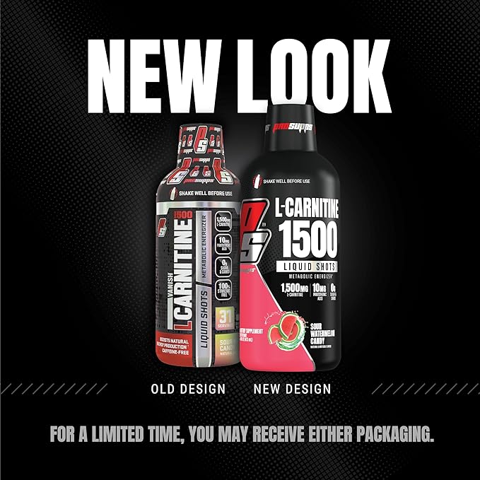 PROSUPPS L-Carnitine Liquid 1500, Stimulant-Free Liquid Shots for Men & Women - Clean Pre-Workout Drink for Energy, Performance & Muscle Recovery - No Sugar, No Carbs - 31 Servings, Watermelon Candy