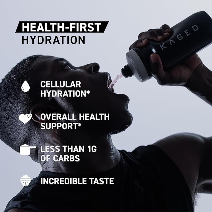 Kaged Electrolyte Hydration Powder | Hydracharge Watermelon | Sports Drink for Men and Women | Pre, Post, Intra Workout Supplement | 30 Servings