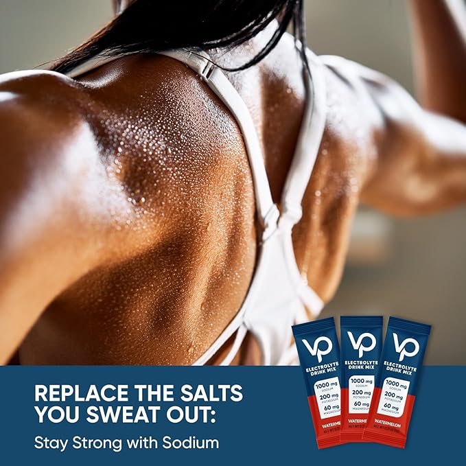 Venture Pal High Sodium Sugar-Free Electrolyte Powder Packets - Hydration Packets with Sodium, Potassium & Magnesium | Zero Calories | Vegan, Keto, and Paleo Friendly | 30 Sticks