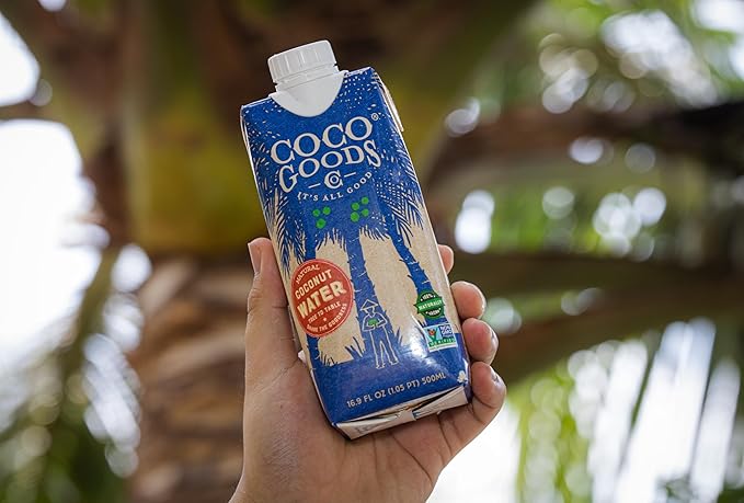 CocoGoodsCo Vietnam Single-Origin 100% Natural Coconut Water, Non-GMO, Never from Concentrate (16.9 fl. oz, 12 pack)