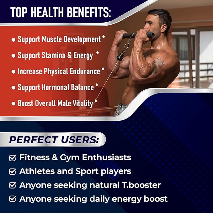 Maca Root Supplement - Advanced 12-in-1 Formula with Ashwagandha, Fenugreek, Panax Ginseng for Muscle Growth, Stamina and Performance - Made in The USA (90 Count (Pack of 1))