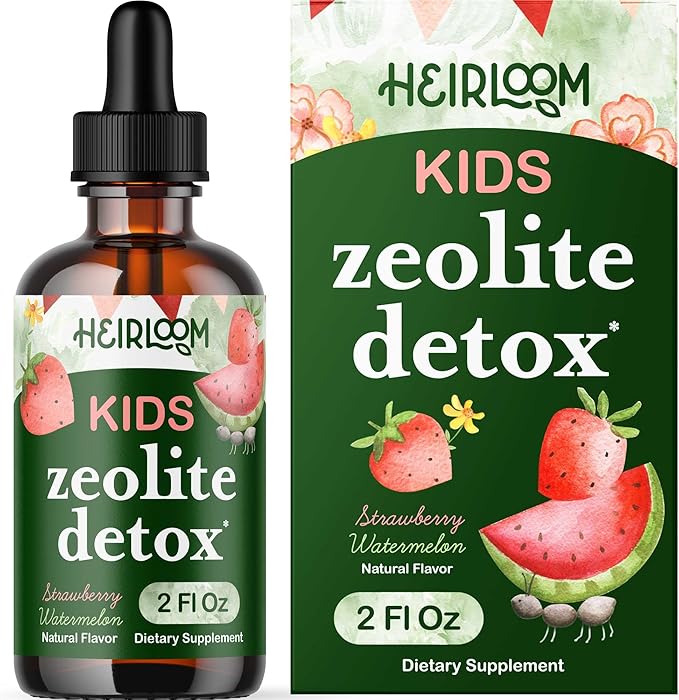 Zeolite Detox for Kids | Methyl B12, Vitamin C & D3 for Immune & Gut Support | Heavy Metal Tested | Mom-Formulated | 2oz Drops (60 Servings) | Vegan, Sugar-Free, Non-GMO