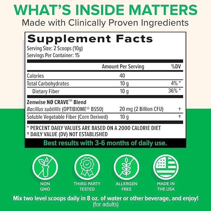 Zenwise Health ZenGLP-1™ - Natural GLP1 with Probiotic for Women & Men + Metabolic Probiotics to Help Control Hunger & Cravings and Support Digestive Health - GLP-1 Supplement Support, 15-Day Serving