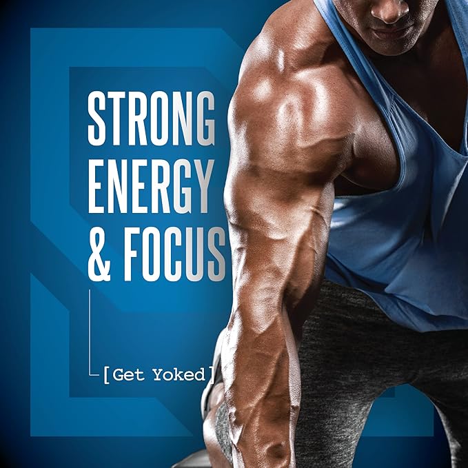 Siren Labs Shock’D Yoked High Stim Pre-Workout – Caffeine, Taurine, Citrulline Malate, Agmatine, Betaine Anhydrous–High Energy & Powerful Muscle Pumps-Nitric Oxide–Flex on The Beach (30 Servings)