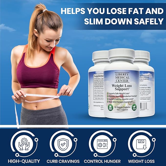 Dr Malisos' Formulated Healthy Weight Loss Supplement | Appetite Suppressant for Weight Loss | Fat Burner for Women and Men | Vegan, Non-GMO, Gluten Free | Metabolism Booster | 60 Count(30-Day Supply)