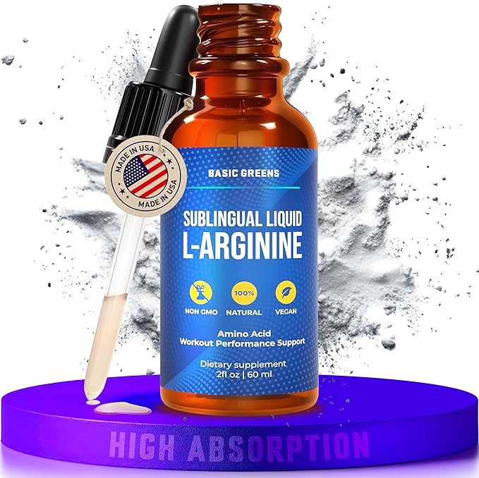 L Arginine Liquid - L-Arginine Supplement for Men and Women with Nitric Oxide Precursor, L Arginine Supplement