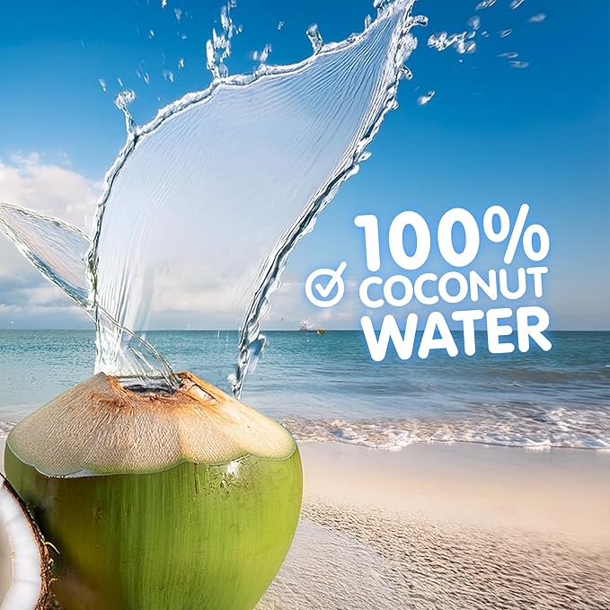 Coconut Water with Pulp, Coconut Water Bulk Pack16.5 Ounce (Pack of 12) by Jans | 100% Pure & NO Sugar Added, Non-GMO, Not From Concentrate | Refreshing Taste of the Tropics, Agua de Coco