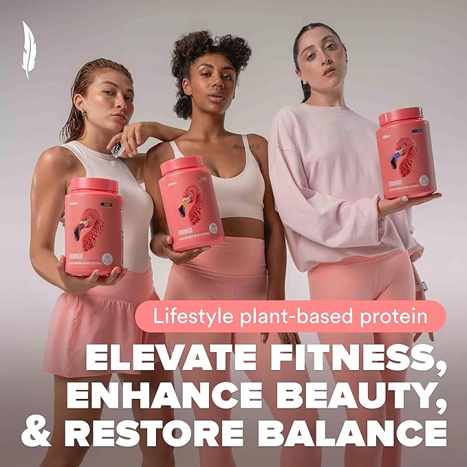Fitmingo Vegan Protein Powder with Inositol, Collagen Boosters, Hyaluronic Acid and Vitamins | Low Carb, Dairy Free, Low Calorie | 22g Plant Based Mocha Protein Powder with Myo-Inositol