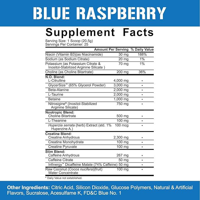 5% Nutrition Rich Piana Bundle | AllDayYouMay BCAA Powder + Kill It Reloaded High-Stim Pre-Workout (Blue Raspberry)