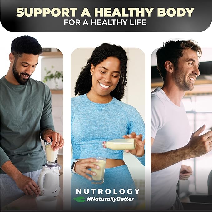 Nutrology TRIPACT Vegan Protein Powder - Vegan Meal Replacement Shakes with Organic Pea, Rice, & Pumpkin, Plant Based Protein Powder, BCAAs & Glutamine, Non-GMO, Peanut Butter & Vanilla, 20 Servings