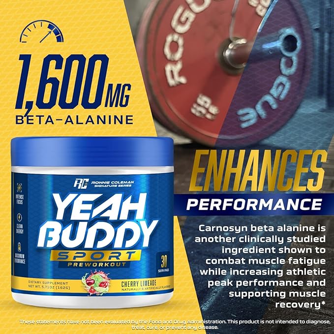 Ronnie Coleman Signature Series New Pre Workout Powder for Women & Men, Preworkout w/Amino Acid Beta Alanine, L Citrulline, Caffeine for Energy Support, Endurance & Focus (Carnival Rush)